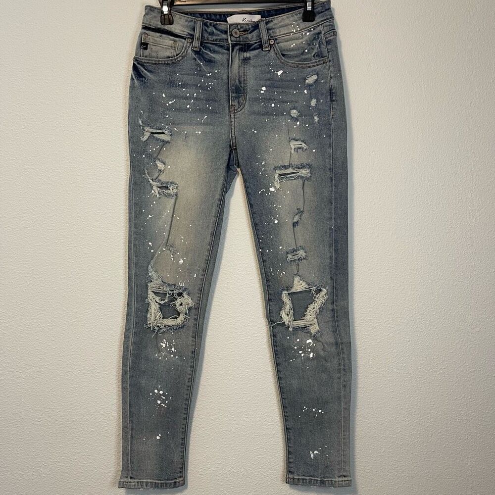 KanCan Distressed Paint Splatter Chloe Boyfriend Jeans Size 3/25
